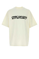 Fear Of God Essential Ivory Stretch Polyester Blend Oversize T Shirt