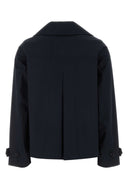 Woolrich Midnight Blue Cotton Trench Coat
