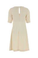 Herno Ivory Stretch Crepe Dress