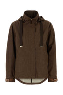 Giacca Herno in Misto Lino Marrone