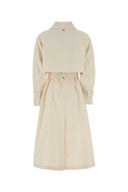Herno Ivory Jersey Trench Coat