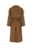 Herno Brown Cotton Blend Trench Coat