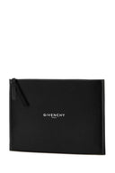 Givenchy Black Leather Large Antigona Stamped Clutch