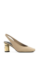 Givenchy Beige Leather Tape Pumps