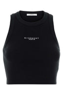 Givenchy Black Stretch Cotton Crop Top