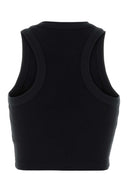 Givenchy Black Stretch Cotton Crop Top