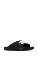 Givenchy Black Rubber Label Slippers