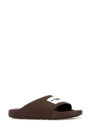 Givenchy Brown Rubber Label Slippers