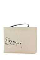 Givenchy Sand Canvas Clutch