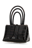 The Attico Dark Brown Leather Mini Friday Bag