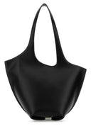 The Attico Black Leather Medium La Scoop Shoulder Bag