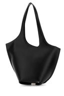 The Attico Black Leather Medium La Scoop Shoulder Bag