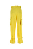 The Attico Yellow Wool Cargo Pant