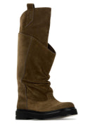 The Attico Mud Suede Passeggiata Boots