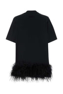 The Attico Black Cotton T Shirt Dress