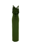 The Attico Green Jersey Long Dress