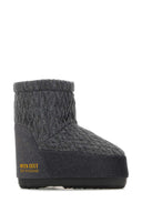Moon Boot Dark Grey Fabric Moon Boot X Guest In Residence Icon Low Ankle Boots