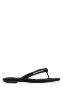 Alexander Wang Black Fabric Jenna Thong Slippers