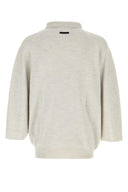 Fear Of God Essential Light Grey Knit Oversize Polo Shirt