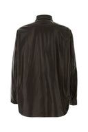 Fear Of God Dark Brown Leather Oversize Shirt