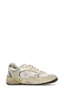Golden Goose Deluxe Brand White Suede And Fabric Running Dad Sneakers