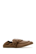 Loewe Camel Leather Toggle Loafers