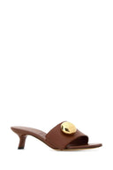 Loewe Caramel Leather Pebble Mules