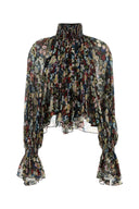 Khaite Printed Crepe Blouse