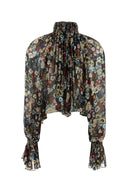 Khaite Printed Crepe Blouse
