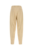 Pantaloni a gamba larga in tweed sabbia Dolce & Gabbana