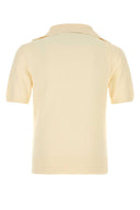 Dolce & Gabbana Cream Cotton Blend Polo Shirt