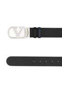 Valentino Garavani Black Reversible Leather Belt
