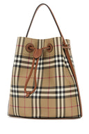Burberry bedruckte Canvas-Beuteltasche mit Karomuster