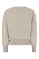 Anine Bing Melangã¨ Sand Cotton Blend Harry Sweatshirt