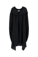 Mm6 Maison Margiela Black Jersey Shirt Dress