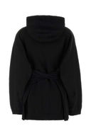 Mm6 Maison Margiela Black Cotton Mini Sweatshirt Dress