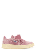 Autry Pink Velvet Medalist Sneakers