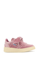 Autry Pink Velvet Medalist Sneakers