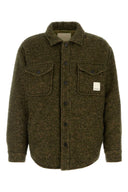 Emporio Armani Melange Army Green Wool Blend Jacket