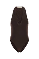 Zimmermann Chocolate Stretch Viscose Luna Bodysuit