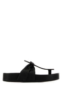 Pantofole infradito in pelle nera Uma Wang