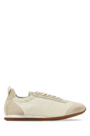 Sneakers Uma Wang in tela e pelle scamosciata avorio