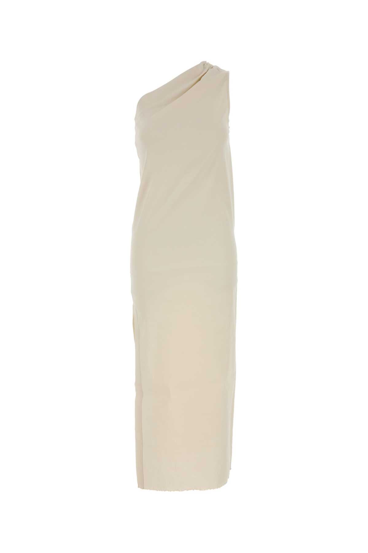Uma Wang ivoorkleurige stretch canvas apsisjurk