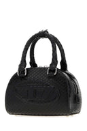 Diesel Black Leather 1 Dr Dome Handbag