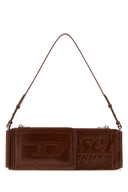 Diesel Brown Synthetic Leather Flag D Shoulder Bag