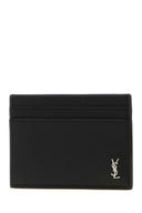 Saint Laurent Black Leather Tiny Card Holder