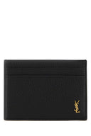 Saint Laurent Black Leather Card Holder