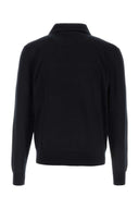 Saint Laurent Midnight Blue Silk Blend Polo Shirt