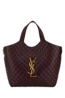 Saint Laurent Aubergine Nappa Läder Icare Shopping Bag