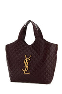 Saint Laurent Aubergine Nappa Läder Icare Shopping Bag